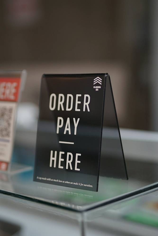 Acrylic counter sign