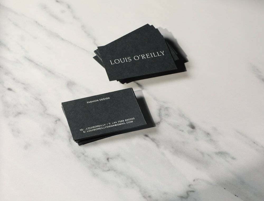 Printed business cards