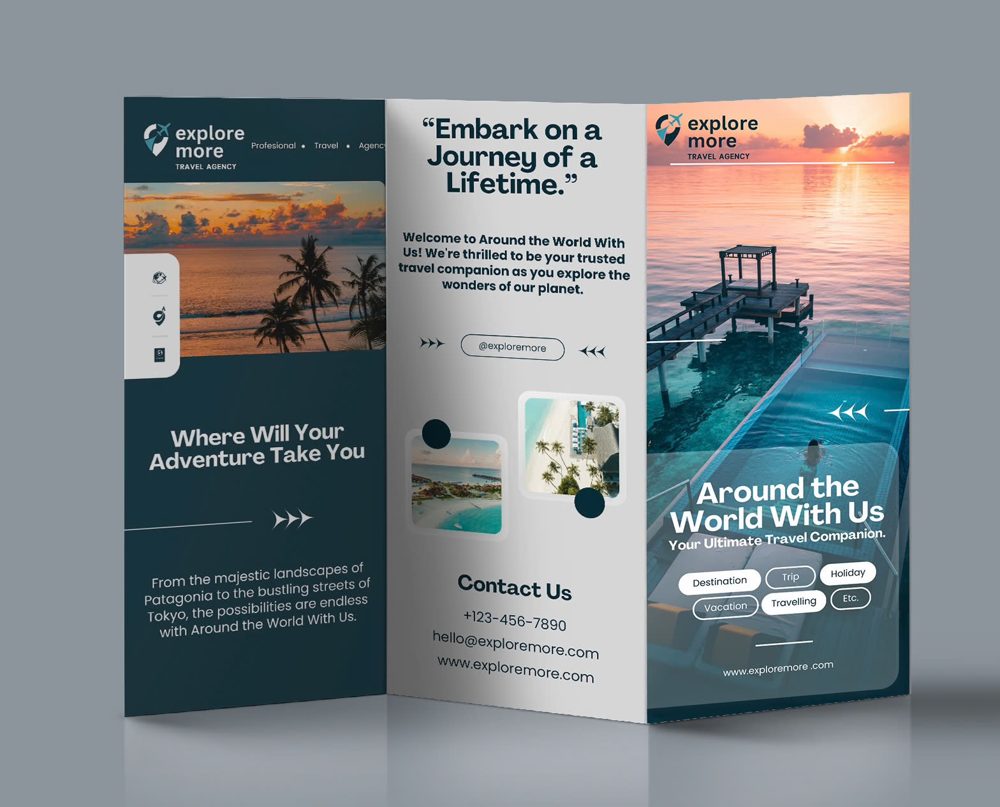 Printed tri-fold brochure