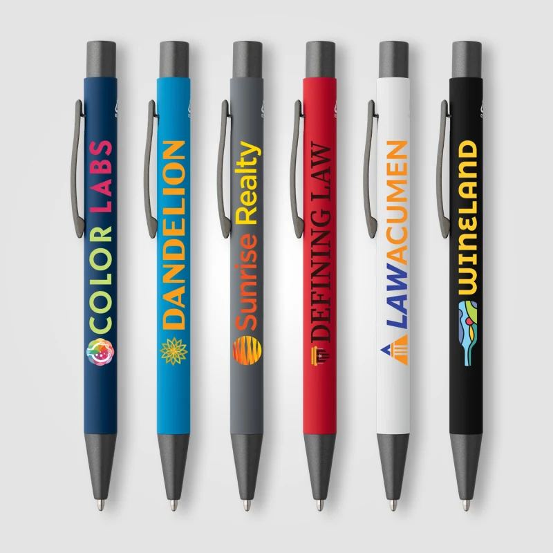 Soft-touch printed pens